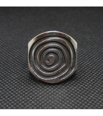 R002016 Sterling Silver Ladies Ring Spiral Solid Genuine Hallmarked 925 Handmade